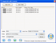 Kingdia DVD to iPod/PSP/3GP converter screenshot